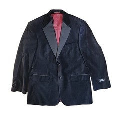 Stafford Black Velvet Tuxedo Jacket Formal Wear Separates 40 Regular