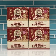 Lot Of 4 Dr. Squatch Frosty Peppermint Oil Men's Natural Soap Zero Grit 5oz NIB