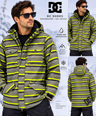 DC Shoes Enjoy Men's L Snowboard/Ski Jacket Waterproof Insulated Hood Full Zip