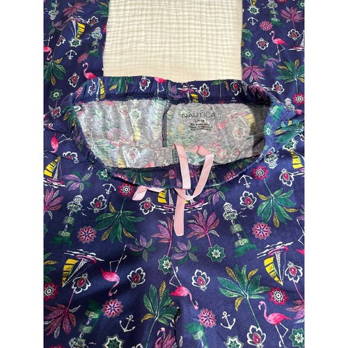 Pigiama donna Nautica pantalone fenicottero stampa barca a vela loungewear S/P - Foto 2 di 5
