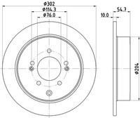 2X Hella Pagid Bremsscheibe PRO 8DD 355 126-911 FüR QL Sportage Tucson Hyundai 4