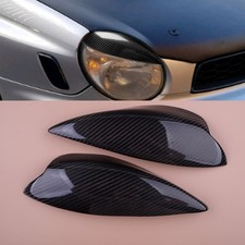 Pair Headlight Eyebrow Eyelid Cover Trim Fit for Subaru Impreza 7th WRX7 2002-03