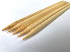 8" Bamboo double point knitting needles sizes pointed SELECT SIZE CRAFT CROCHET