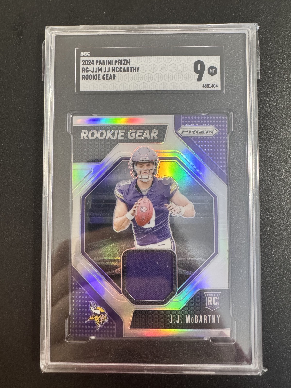 2024 Panini Prizm J.J. McCarthy Rookie Gear SGC 9