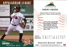 Andry Ubiera 2013 Grandstand Appalachian League Top Prospects RC FREE SHIP