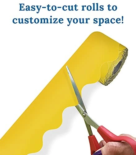 Carson Dellosa 65 英尺公告板边界,1 卷装饰黄色扇贝 — 第 4/4 张图片