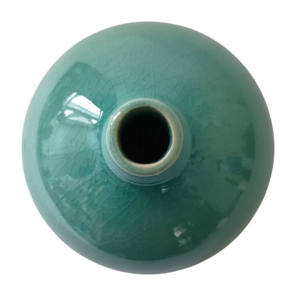 Jarrón Cajón Barril Bud Ball Mini Aqua Ikebana Perry Redondo Costero Casa de Playa Foto 4 de 4