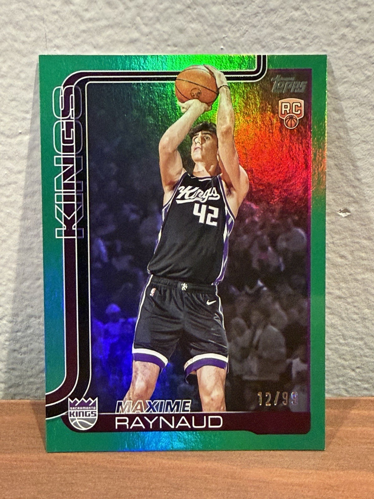 Maxime Raynaud 2025-26 Topps Flagship Green Holo /99 RC SP Kings