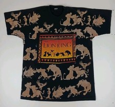 Vintage Disney Lion King Shirt All Over Print XLarge Black Official Licensed