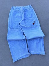 Jnco Spies Men's Jeans 34x34 Blue Denim Heel Drag Nice Vintage 90s