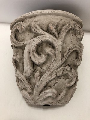 Hosley TM Potteries Vase, Vintage, Ceramic Terracotta, Ornate, Distressed, 