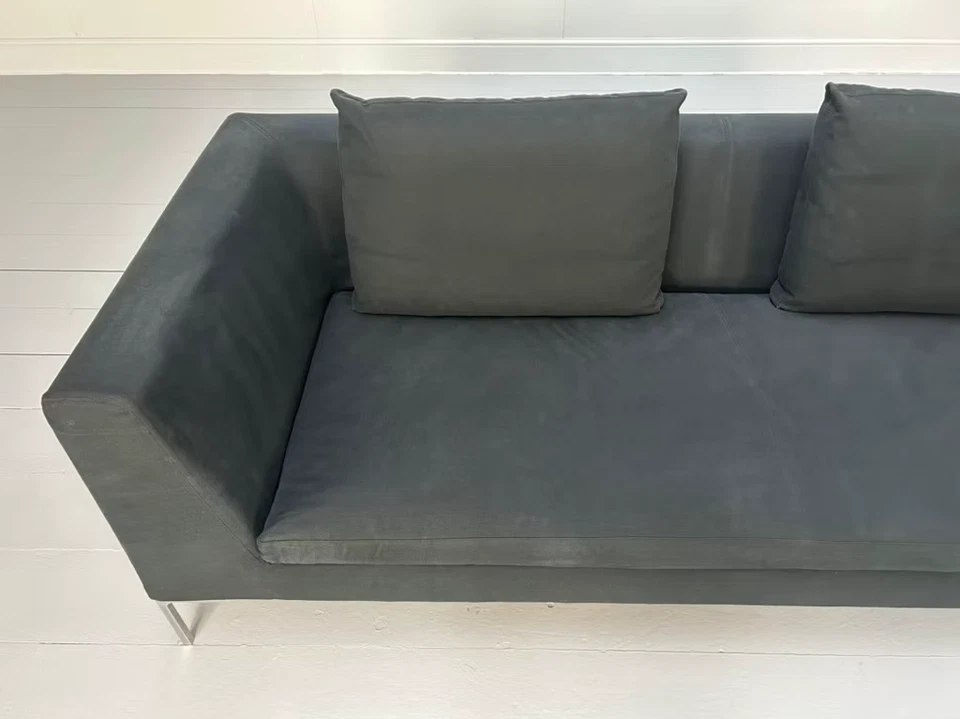 B&B Italia "Charles CH230" 3-Seat Sofa - In Black Linen - RRP £7000 - Image 4 of 4
