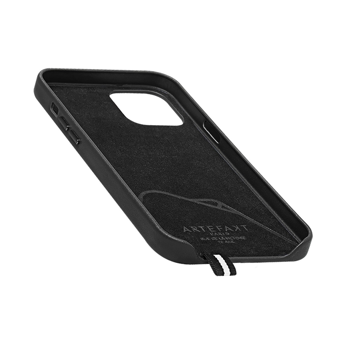 Coque Luxe en Cuir ARTEFAKT iPhone 12 Pro Max Noir Elysée