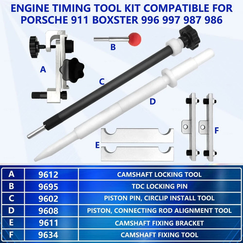 Camshaft Timing Tool Kit Fit for Porsche 1998-2011 911 Boxster 996 997 986 987 - Picture 2 of 24
