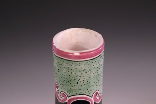 Ancien vase double gourde famille noire en faïence française - Photo 10/13