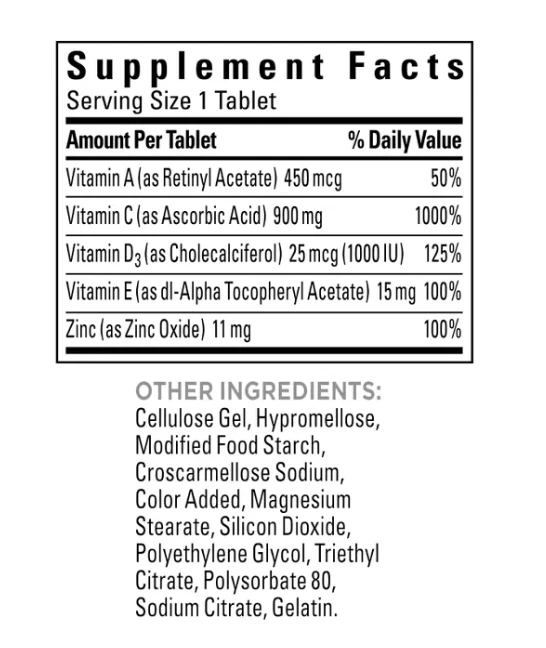 Nature Made Super C 900 mg con Vitamina D3 y Zinc 200 Comprimidos EXP 11/2026 Foto 3 de 4