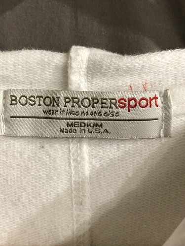 BOSTON PROPER SPORT ~ White Hooded with Gray Design and jewels ~ Medium USA - 第 4/5 張圖片