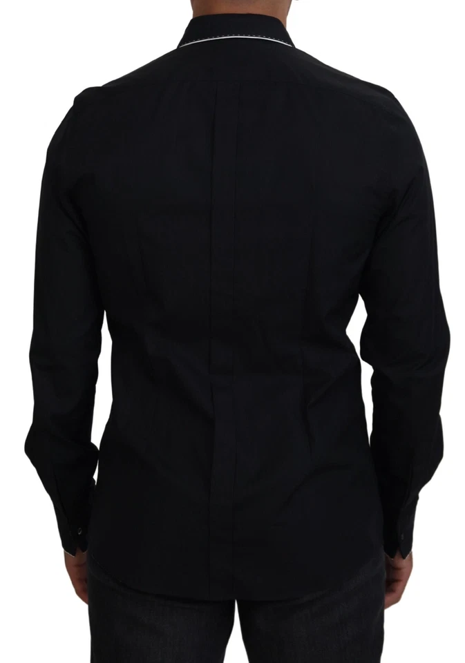 Camisa DOLCE & GABBANA DORADA Esmoquin Negro Calce Ajustado Algodón 41/US16/L RRP 900usd Foto 4 de 4