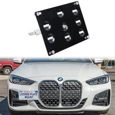 For 2021-2025 BMW 4-Series i4 Front Bumper Tow Hook License Plate Bracket Mount