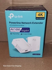 TP-Link AV1000 Gigabit Powerline Starter Kit Network Extender (TL-PA7017 KIT) 4K