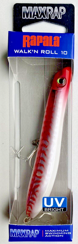 RAPALA Maxrap Walk'N Roll 10cm HD Red Head UV Wobbler Topwater Lure Stickbait - Bild 2 von 2