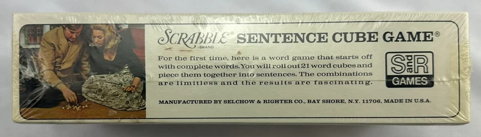 1971 Scrabble Sentence Cube Game by Selchow & Righter Brand New Sealed FREE SHIP - Image 2 of 3