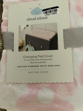 New Cloud Island Floral Print Soft Cotton Changing Pad Cover - PINK NEW NWT BABY
