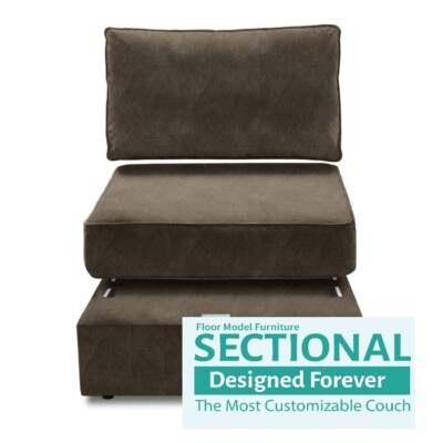 Floor Model Graphite Corded Velvet Deep Seat Cover