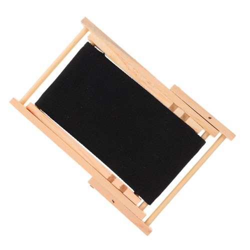 Foldable Wooden Beach Chair Model Phone Holder Dollhouse Miniature Furniture - 第 3/12 張圖片