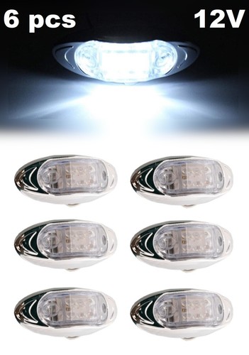 Lot de 6 Feux de gabarit position 24V rouge / blanc pour camion Lot de 6 Feux de gabarit position 24V rouge / blanc pour camion