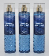 3 NEW BATH  BODY WORKS MIDNIGHT BLUE CITRUS FINE FRAGRANCE MIST SPRAY 8OZ LARGE