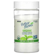 Now Foods Better Stevia Organic Extract Powder 4 oz. Zero Cal Sweetener Exp 2031