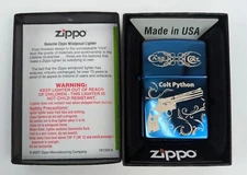 Zippo Lighter - Colt Python Revolver - Case XX - Colt Famous Gun Series ZPCT012