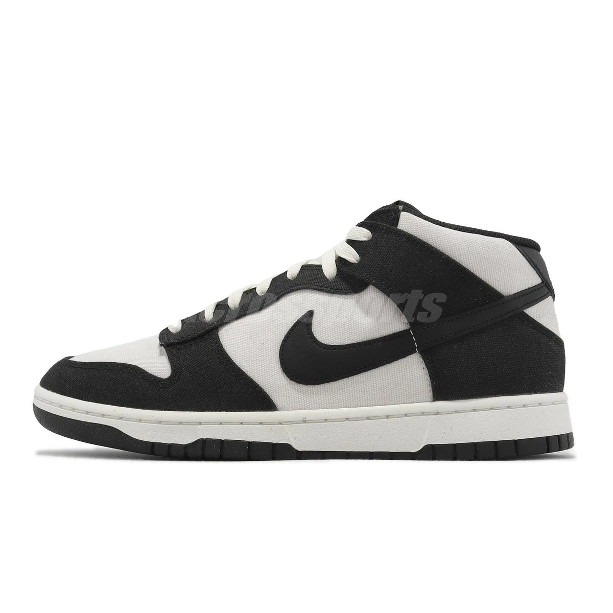 Nike Dunk MID Panda Sail Black Canvas Men Classic Casual Shoe