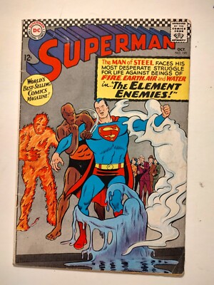 SUPERMAN # 190  The Four Element Enemies! Written by Jim Shooter  Cover by Swan