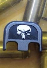 Slide "Punisher" Custom Glock Back plate w/ White Skull