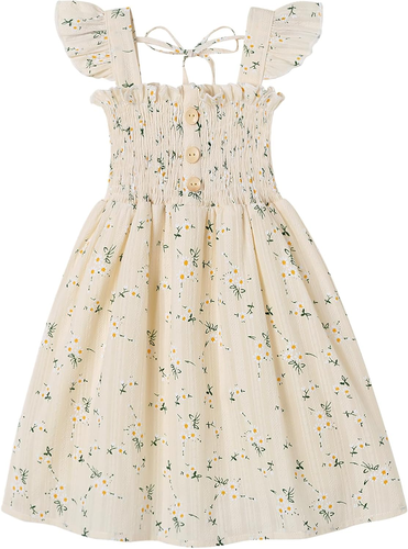 Toddler Dress Ruffle Sleeveless Button down Dress for Toddler Girl Dress Summer