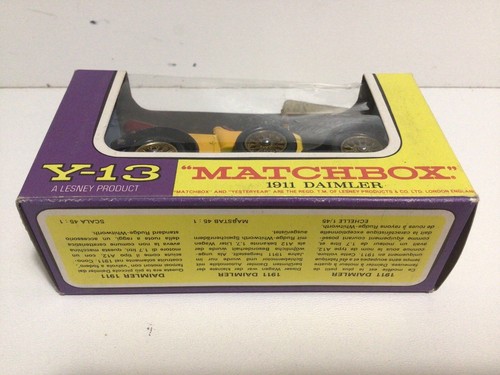 matchbox models of yesteryear Y-13 1911 Daimler Lesney Bnib NEVER OPENED - Picture 2 of 8