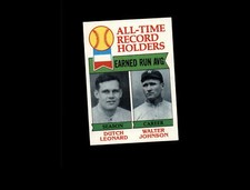 1979 Topps 418 Dutch Leonard ATL DP/Walter Johnson NM #D1,093591