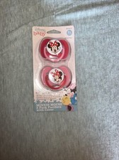 Disney 2 Pack Minnie Mouse Pacifiers With Covers BPA FREE M33812