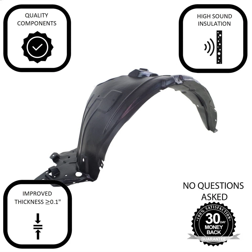 Front Left Driver Side Fender Liner For 2014-2019 Nissan Versa Note NI1248141-CF - Imagem 2 de 4