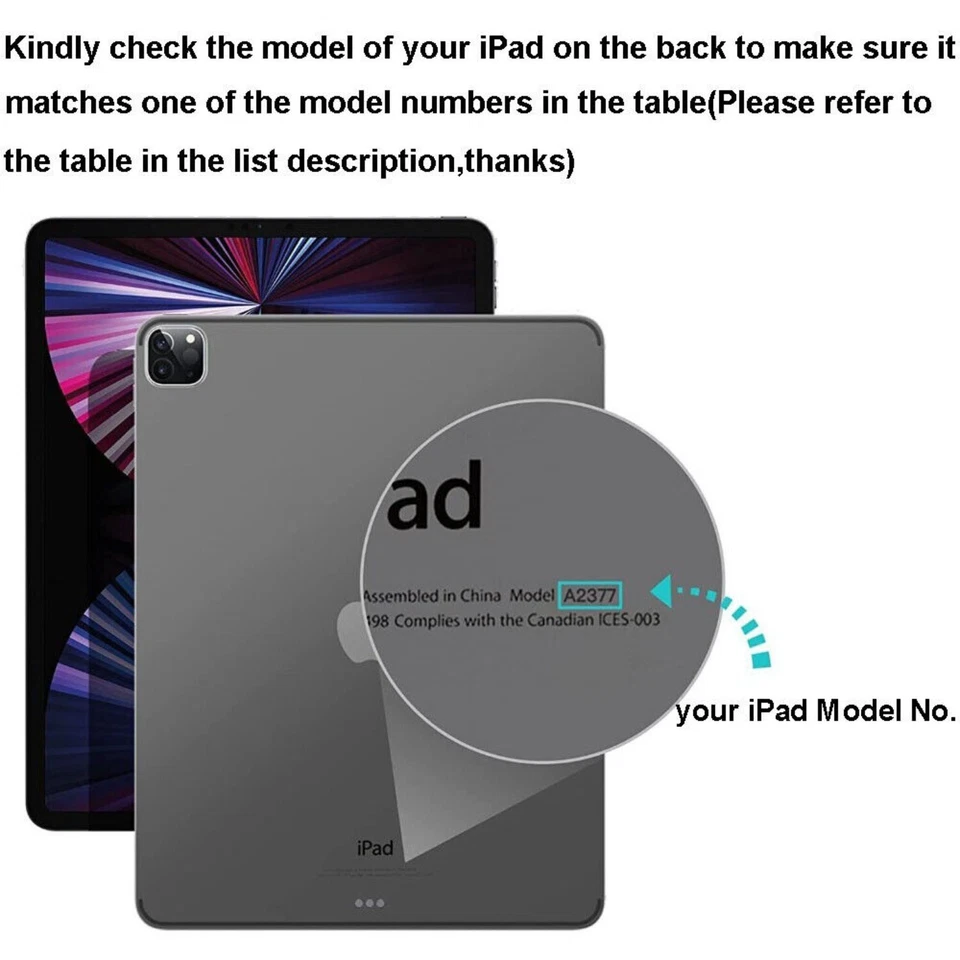 Shockproof Folio Stand Card Slots Case For iPad 5th 6th 7th 8th 9th Generation - Image 2 of 4