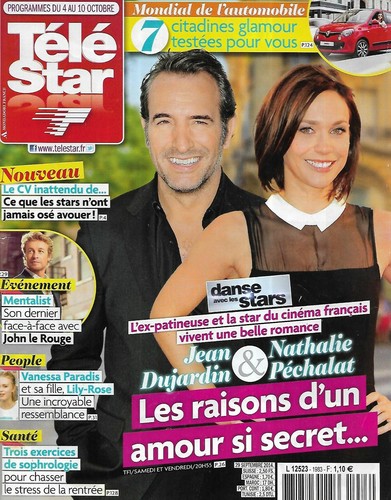 TELE STAR n°1983 04/10/2014 Jean Dujardin & N.Péchalat/ Mentalist/ Gene Kelly - 第 1/1 張圖片