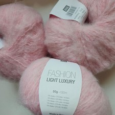 Rico Fashion Light Luxury shade 010 pale pink, 50g balls 74% alpaca & wool blend