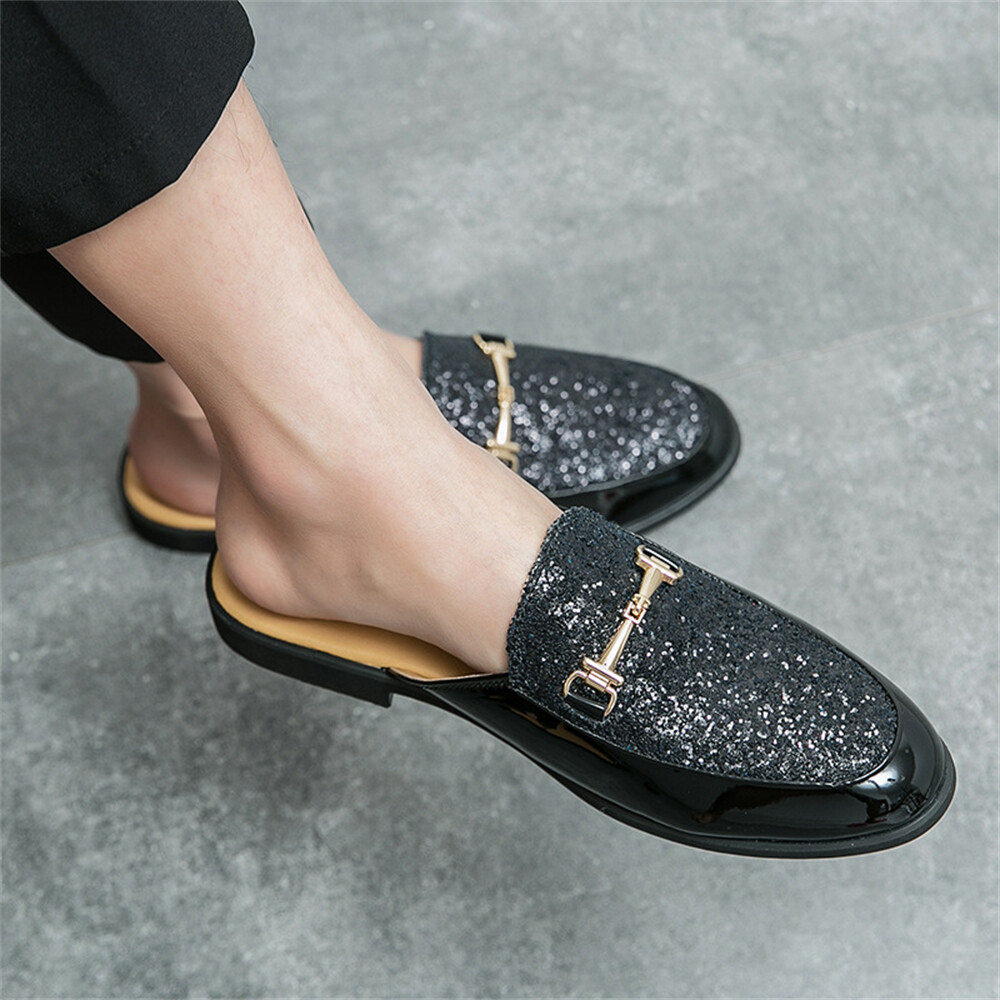 PANTOFOLA D’ORO Ciabatte uomo mocassini slip on pelle abbigliamento formale casual sandali aperti dietro