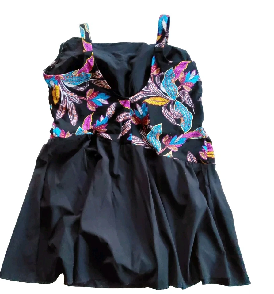 ANITA One Piece Skirt Paisley Women's Plus Size 18 Cup C Swimsuit - Image 2 of 4