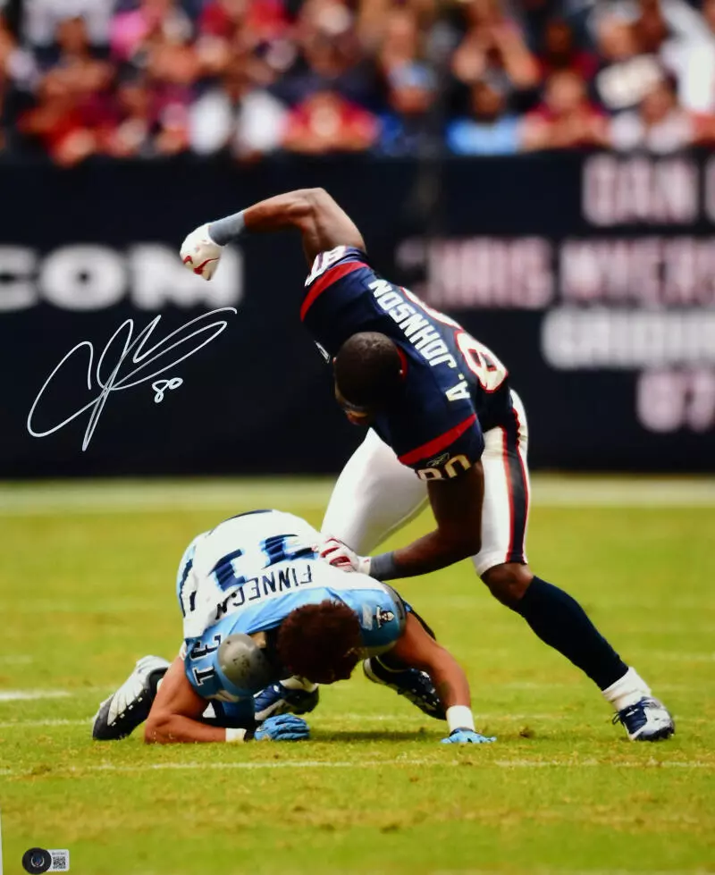 Andre Johnson Signed Houston Texans 16x20 Finnegan Fight Photo- Beckett W  Holo | eBay