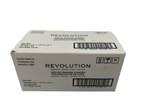 Makeup Revolution London Luxury Baking Powder TERRA COTTA 1.47 Oz 3 Pack - Picture 6 of 7