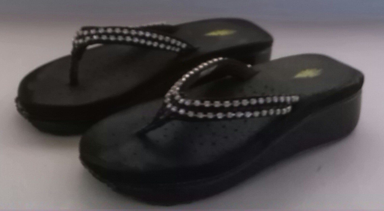 volatile flip flops with rhinestones