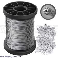 Picture Hanging Wire 100 lbs, Heavy Duty Stainless Steel Wire Rope for Hanging